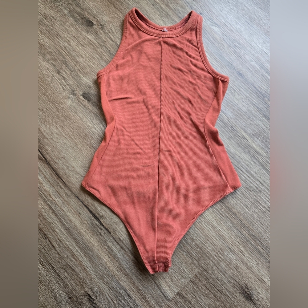 Athleta High Neck Rib Bodysuit In Powervita Small